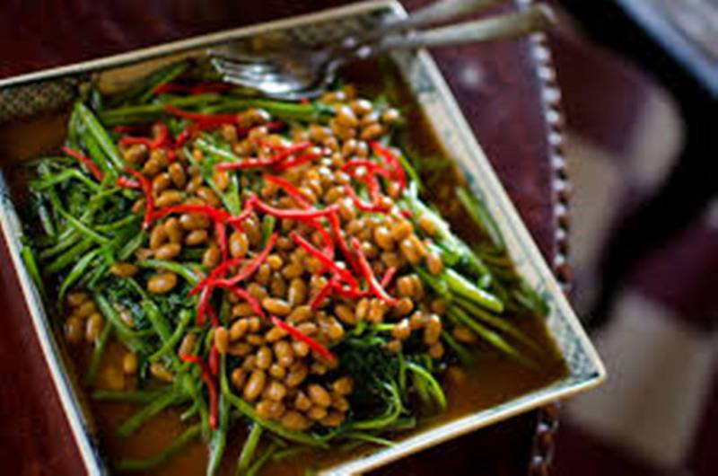 food combining - Soya bean with Spinach